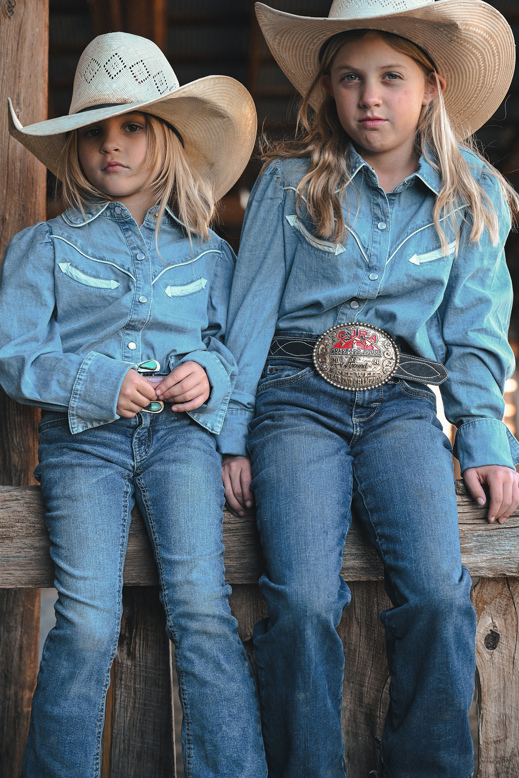 Denim Long Sleeve Pearl Snap WB2708