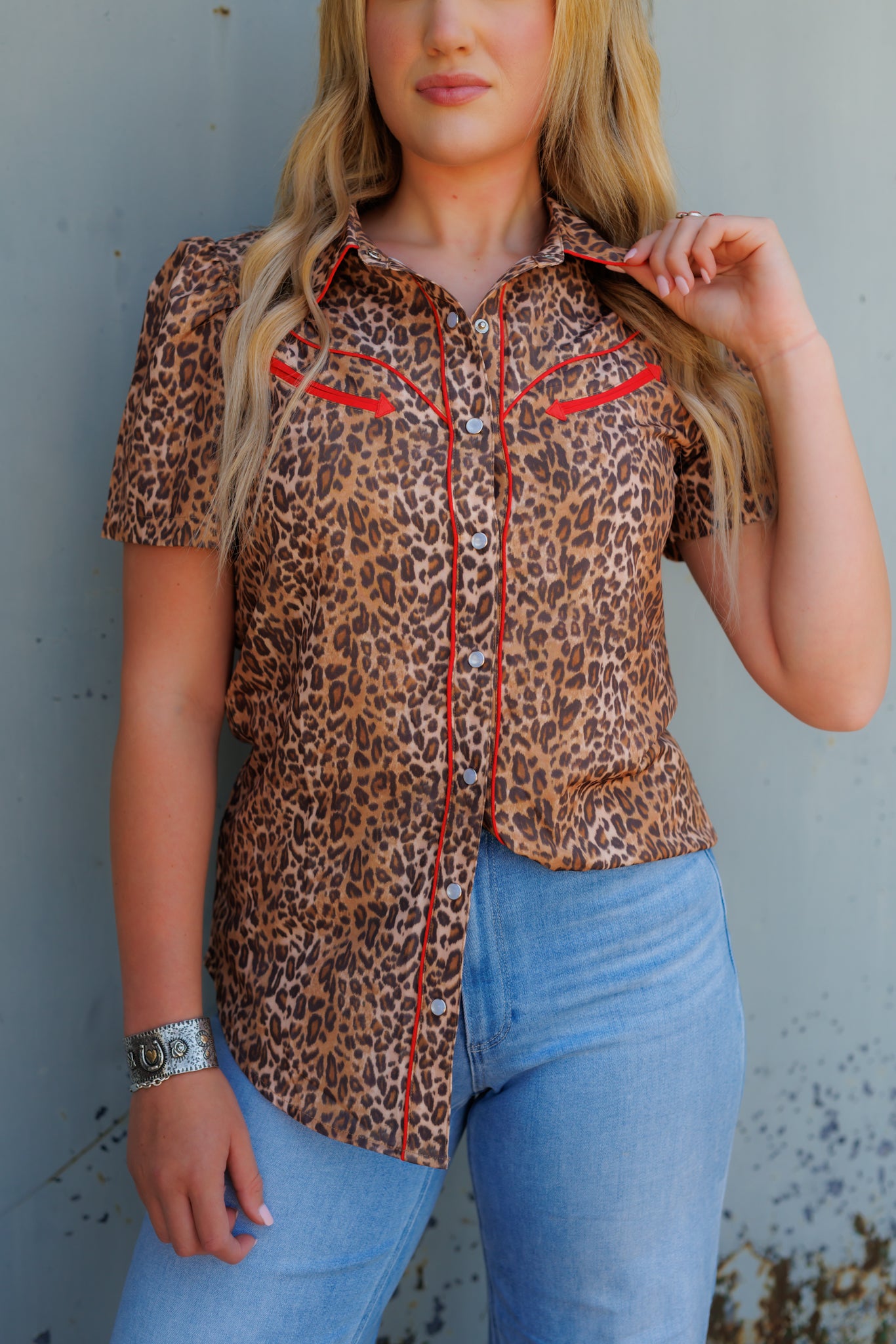 Pearl Snap, Leopard Red SS HH2707