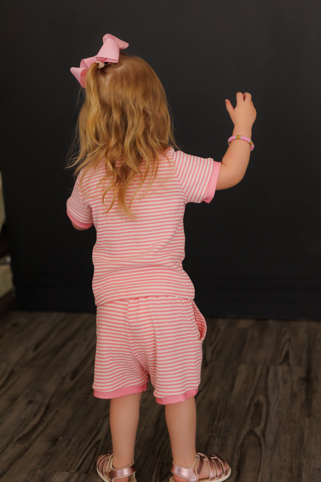 Pink Stripe Cow Boss Short Set WB18