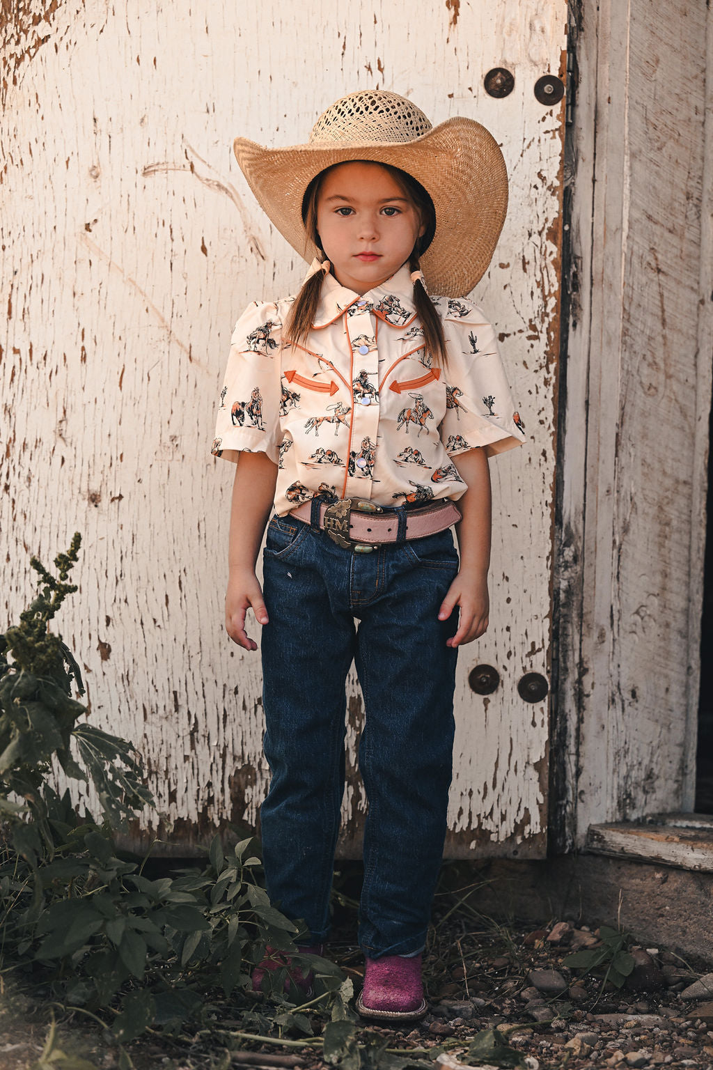Western Things Short Sleeve Pearl Snap Shirt (WB2707)