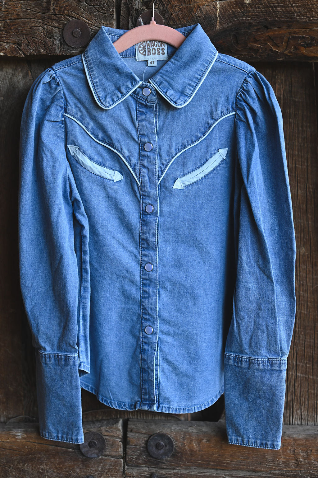 Denim Long Sleeve Pearl Snap WB2708