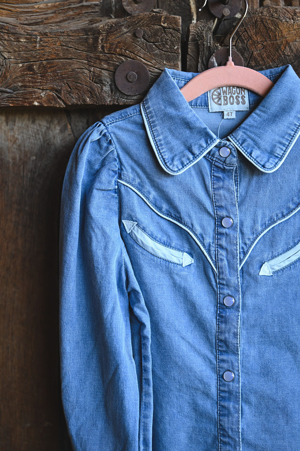 Denim Long Sleeve Pearl Snap WB2708