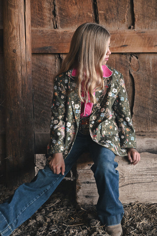 Floral Cowgirl Corded Blazer WB4005Y