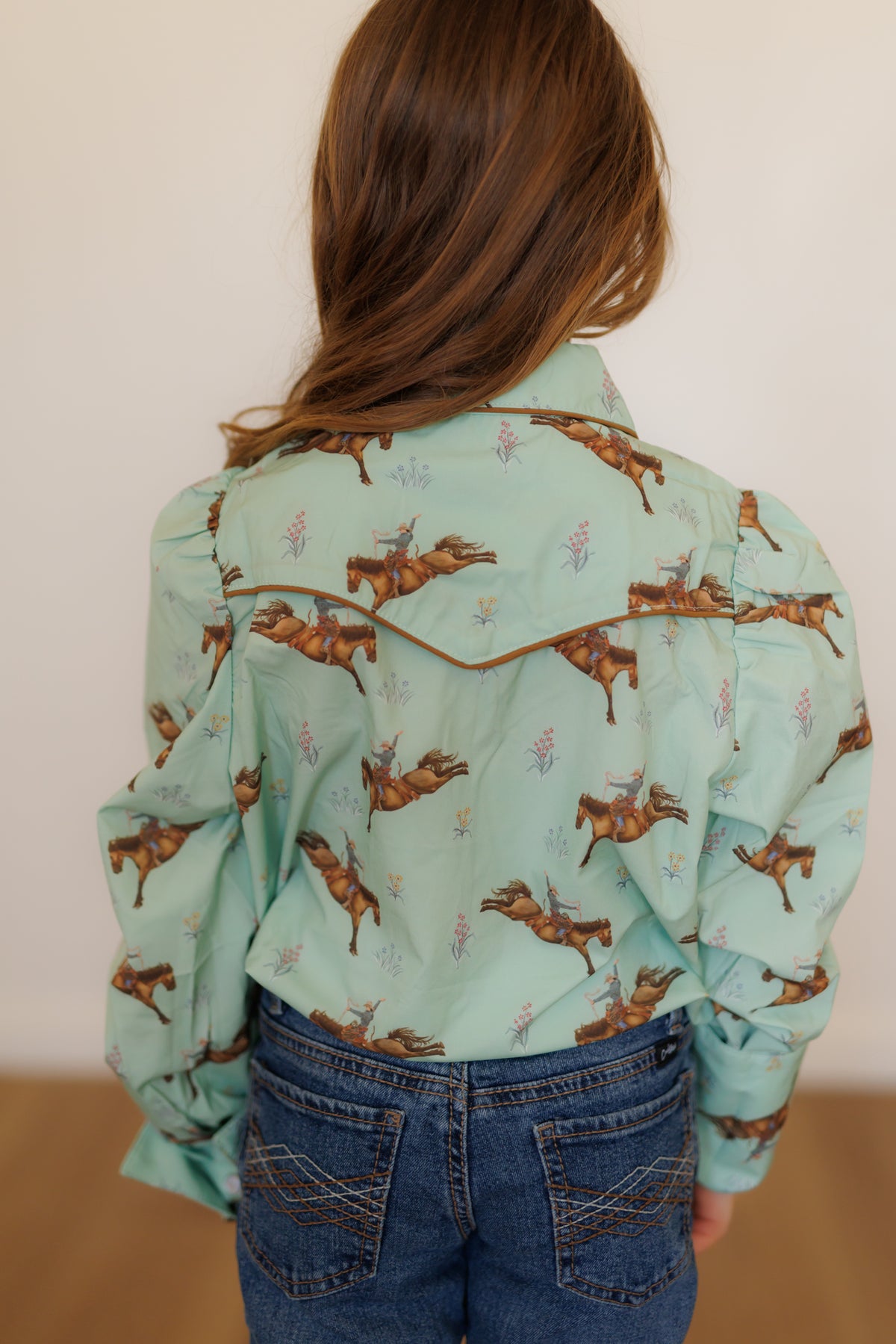 WB2710 Turquoise Floral Horse SINGLES