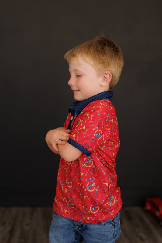 RED ARROW COWBOY POLO WB33