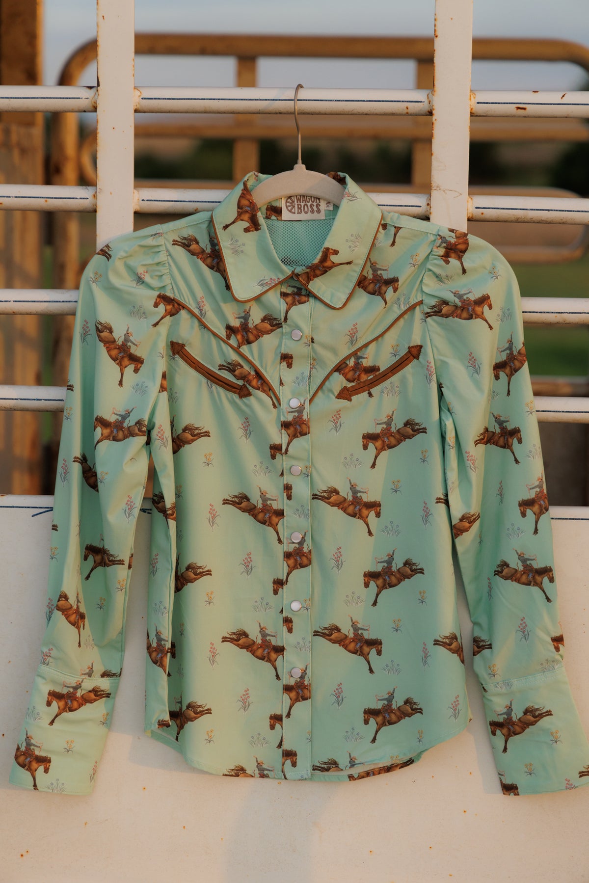 WB2710 Turquoise Floral Horse SINGLES